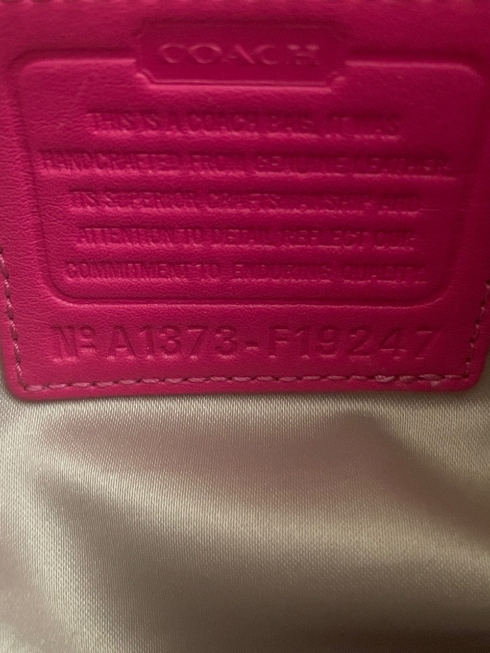 COACH - Ashley Pink Leather Satchel Bag - Picture 6 of 7